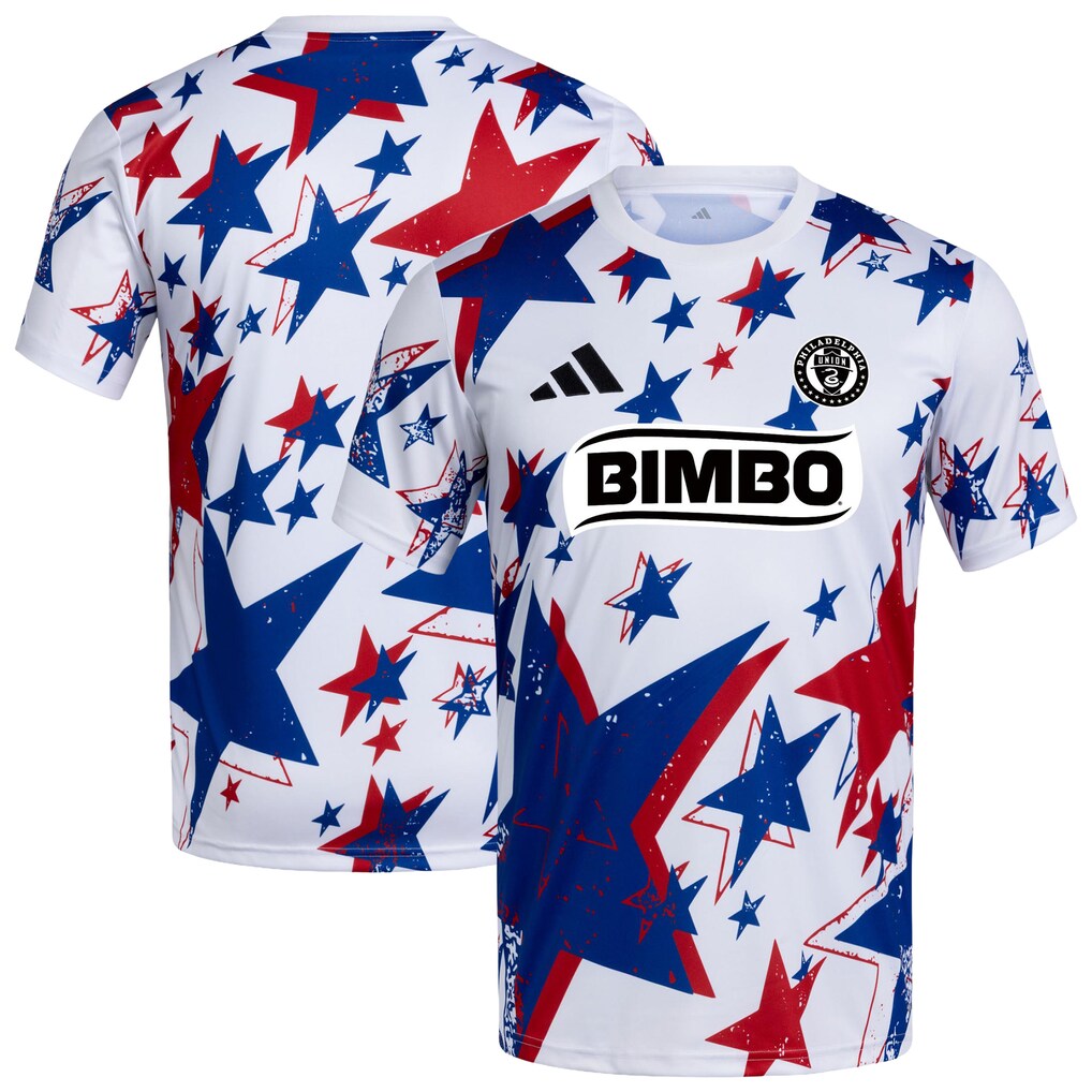 Men's Philadelphia Union adidas White 2026 Americana Pre-Match Jersey - Ujersey
