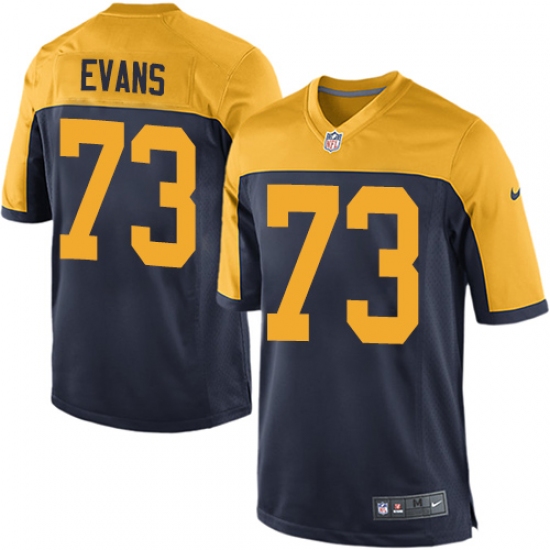 Men's Nike Green Bay Packers #73 Jahri Evans Game Navy Blue Alternate NFL Jersey - Ujersey