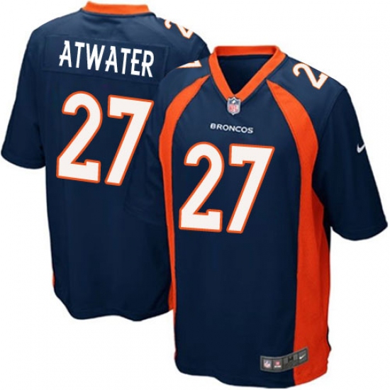Men's Nike Denver Broncos #27 Steve Atwater Game Navy Blue Alternate NFL Jersey - Ujersey
