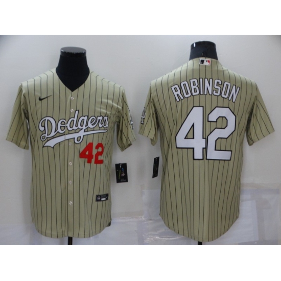 Men's Nike Los Angeles Dodgers #42 Jackie Robinson Camo Stripes Authentic Jersey - Ujersey