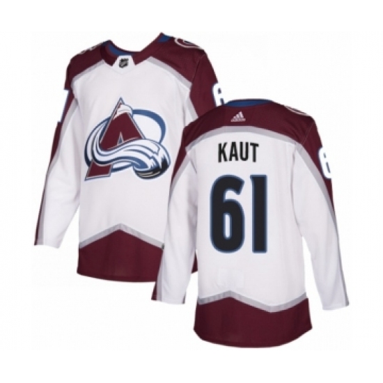 Youth Adidas Colorado Avalanche #61 Martin Kaut Authentic White Away NHL Jersey - Ujersey