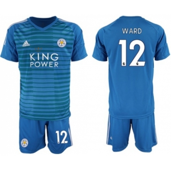 Leicester City #12 Ward Blue Goalkeeper Soccer Club Jersey
