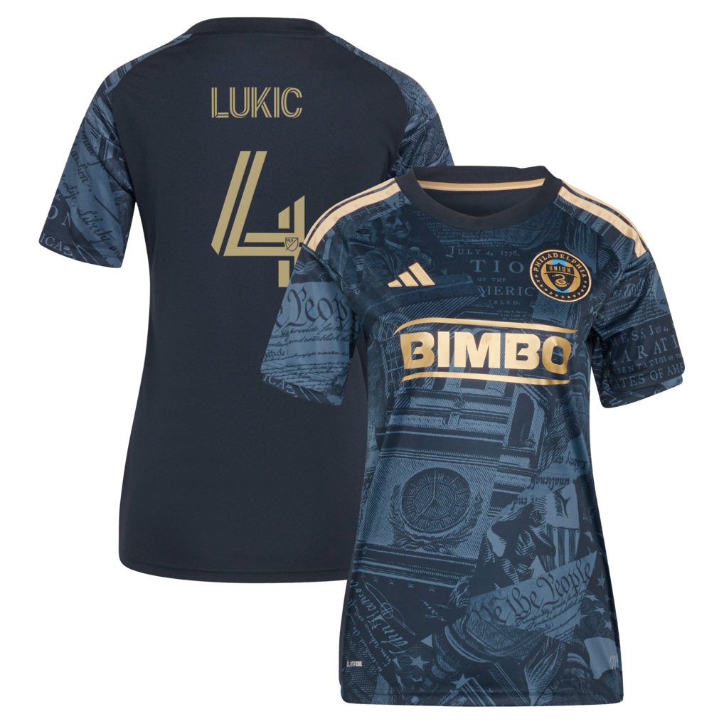 Women's Philadelphia Union Jovan Lukić adidas Navy 2026 1776 Kit Replica Jersey - Ujersey
