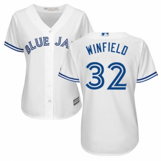 Women's Majestic Toronto Blue Jays #32 Dave Winfield Authentic White Home MLB Jersey - Ujersey