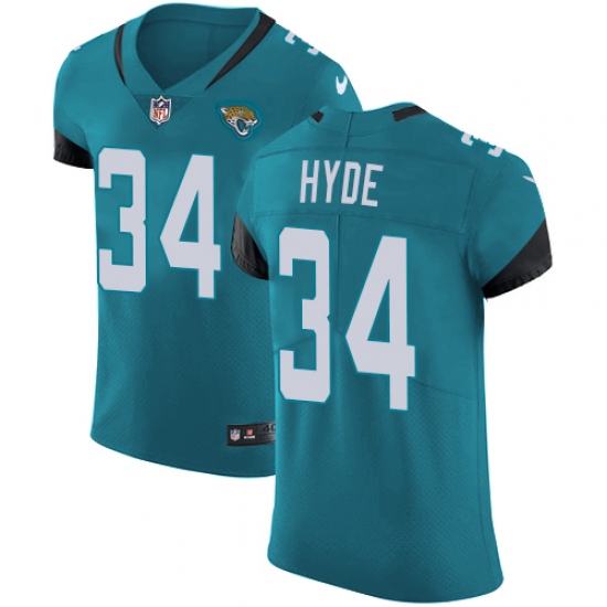 Men's Nike Jacksonville Jaguars #34 Carlos Hyde Teal Green Alternate Vapor Untouchable Elite Player NFL Jersey - Ujersey