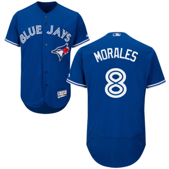 Men's Majestic Toronto Blue Jays #8 Kendrys Morales Royal Blue Flexbase Authentic Collection MLB Jersey - Ujersey
