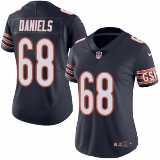 Women's Nike Chicago Bears #68 James Daniels Navy Blue Team Color Vapor Untouchable Limited Player NFL Jersey - Ujersey