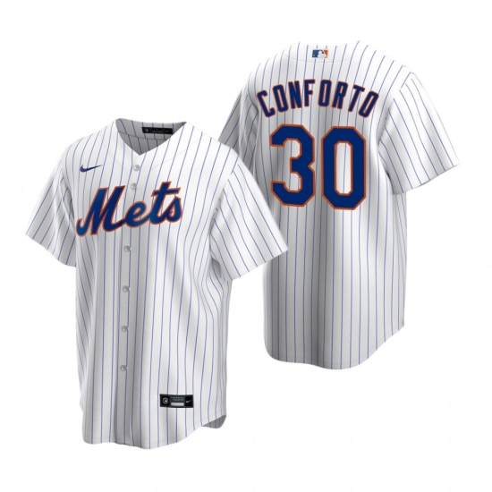 Men's Nike New York Mets #30 Michael Conforto White 2020 Home Stitched Baseball Jersey - Ujersey