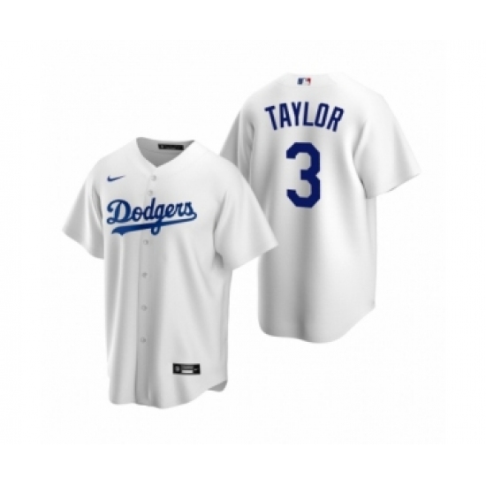 Men's Los Angeles Dodgers #3 Chris Taylor Nike White Replica Home Jersey - Ujersey