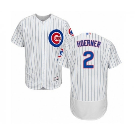 Men's Chicago Cubs #2 Nico Hoerner White Home Flex Base Authentic Collection Baseball Player Jersey - Ujersey