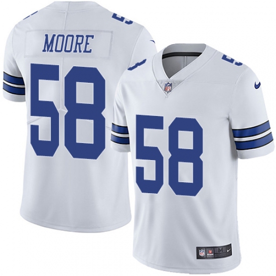 Men's Nike Dallas Cowboys #58 Damontre Moore White Vapor Untouchable Limited Player NFL Jersey - Ujersey