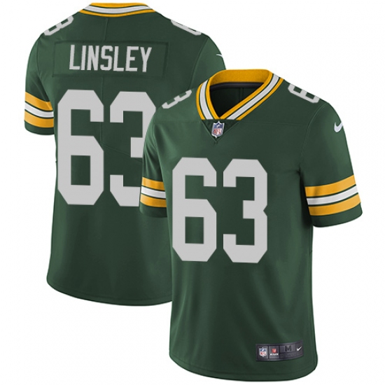 Youth Nike Green Bay Packers #63 Corey Linsley Green Team Color Vapor Untouchable Limited Player NFL Jersey - Ujersey