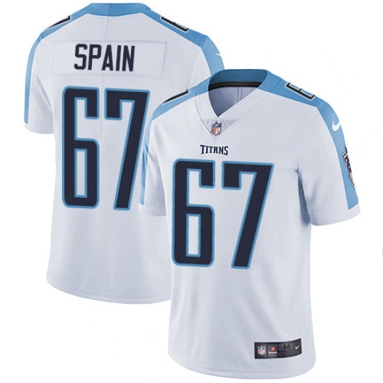 Youth Nike Tennessee Titans #67 Quinton Spain White Vapor Untouchable Limited Player NFL Jersey - Ujersey
