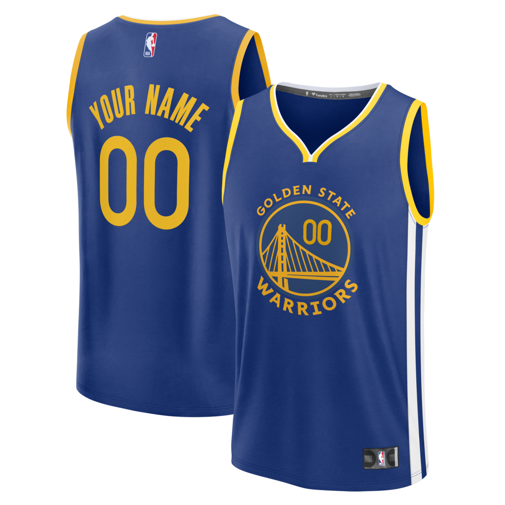 Men's Golden State Warriors Fanatics Royal Fast Break Custom Jersey - Icon Edition - SUjersey01