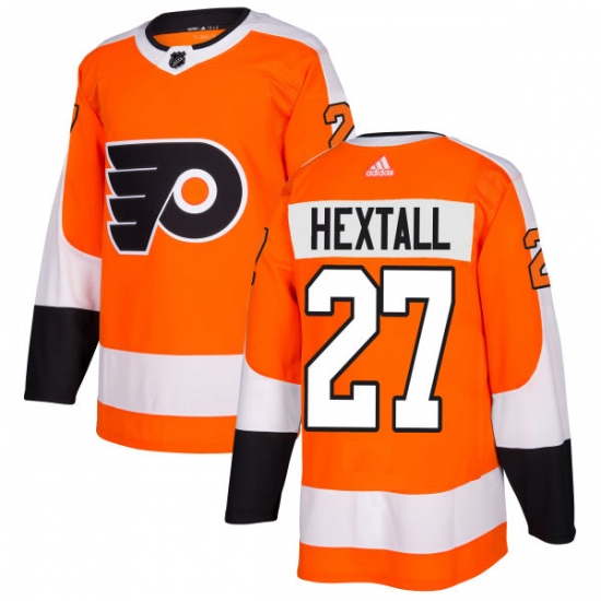 Men's Adidas Philadelphia Flyers #27 Ron Hextall Premier Orange Home NHL Jersey - Ujersey