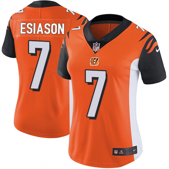 Women's Nike Cincinnati Bengals #7 Boomer Esiason Vapor Untouchable Limited Orange Alternate NFL Jersey - Ujersey