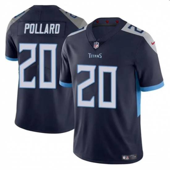 Men's Tennessee Titans #20 Tony Pollard Navy Vapor Limited Football Stitched Jersey - Ujersey