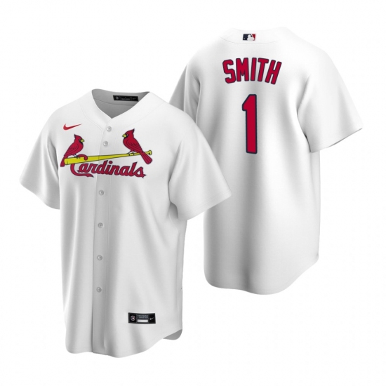 Men's Nike St. Louis Cardinals #1 Ozzie Smith White Home Stitched Baseball Jersey - Ujersey
