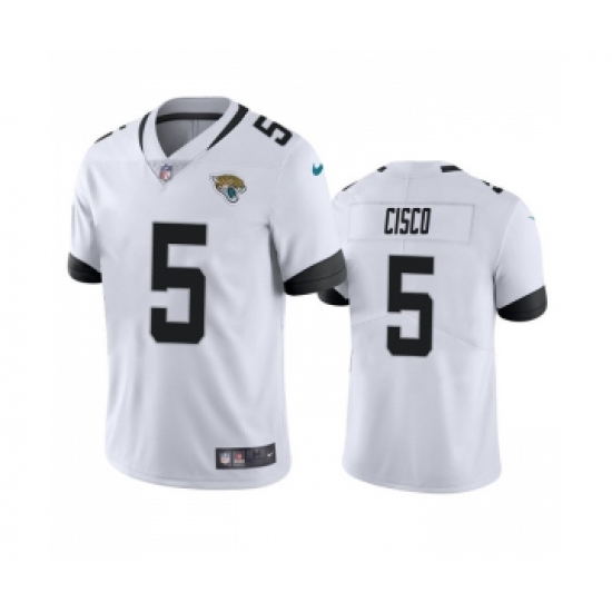 Men's Jacksonville Jaguars #5 Andre Cisco White Vapor Untouchable Limited Stitched Jersey - Ujersey