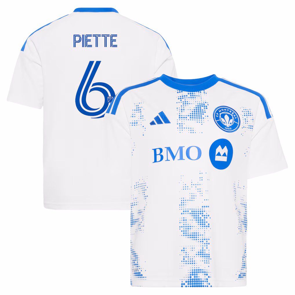 Youth CF Montreal Samuel Piette adidas White 2026 The Procure Jersey Replica Jersey