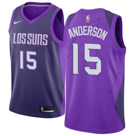 Youth Nike Phoenix Suns #15 Ryan Anderson Swingman Purple NBA Jersey - City Edition - Ujersey