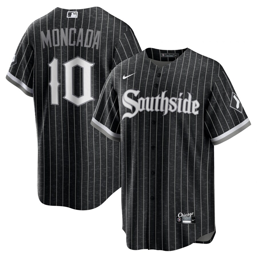 Men's Chicago White Sox Yoan Moncada Nike Black City Connect Replica Player Jersey - Ujersey NHL