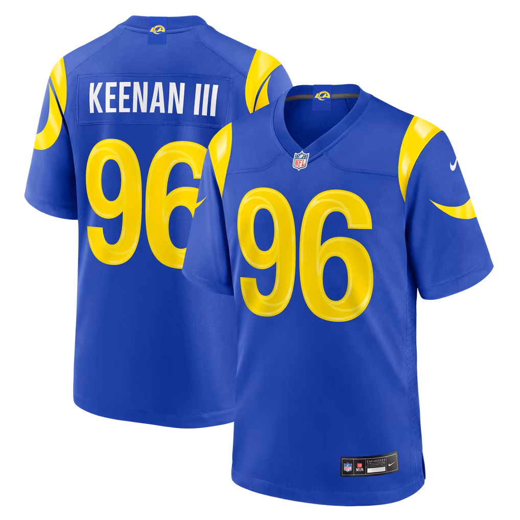 Men's Los Angeles Rams Tim Keenan III Nike Royal Team Game Jersey - Ujersey