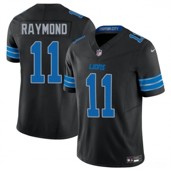 Men's Detroit Lions #11 Kalif Raymond Black 2024 F.U.S.E. 2nd Alternate Vapor Limited Football Stitched Jersey - Ujersey