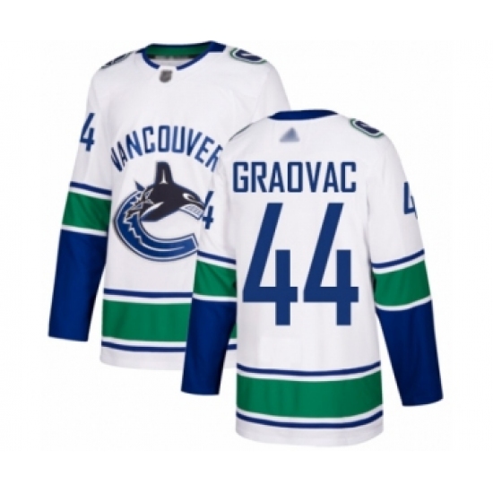 Men's Vancouver Canucks #44 Tyler Graovac Authentic White Away Hockey Jersey - Ujersey