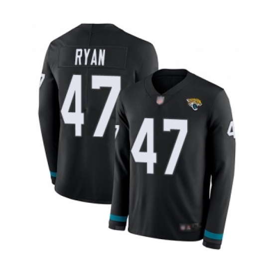 Youth Jacksonville Jaguars #47 Jake Ryan Limited Black Therma Long Sleeve Football Jersey
