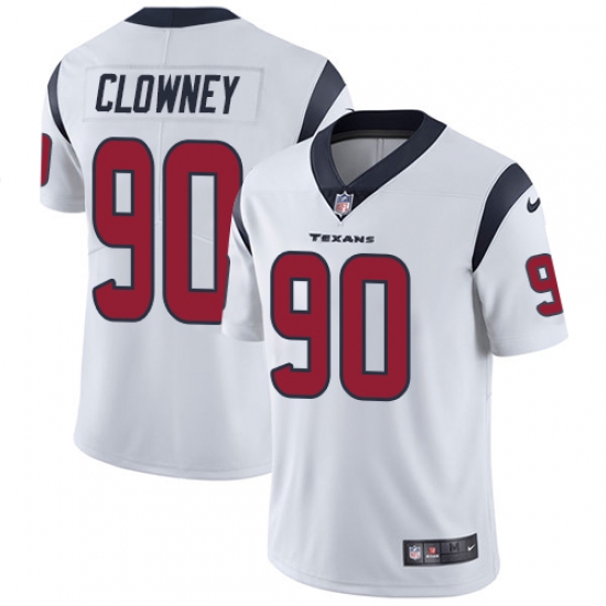 Youth Nike Houston Texans #90 Jadeveon Clowney Limited White Vapor Untouchable NFL Jersey - Ujersey