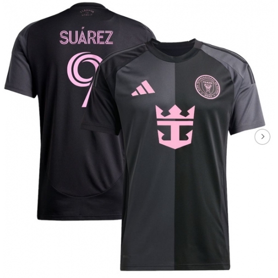 Men's Inter Miami CF Luis Suarez adidas Black 2025 The Fortitude Kit Replica Player Jersey - Ujersey