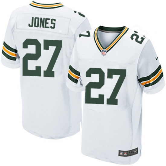 Men's Nike Green Bay Packers #27 Josh Jones Elite White NFL Jersey - Ujersey