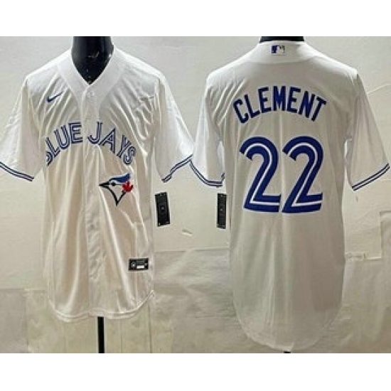 Men's Toronto Blue Jays #22 Ernie Clement White Cool Base Jersey - Ujersey