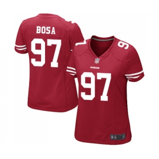 Women's San Francisco 49ers #97 Nick Bosa Game Red Team Color Football Jersey - Ujersey