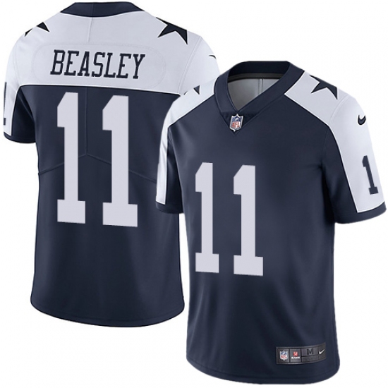 Youth Nike Dallas Cowboys #11 Cole Beasley Navy Blue Throwback Alternate Vapor Untouchable Limited Player NFL Jersey - Ujersey