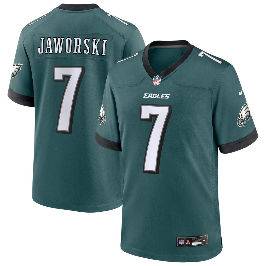 Men's Philadelphia Eagles Ron Jaworski Nike Midnight Green Team Retired Player Game Jersey - U-jersey