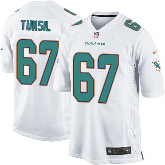 Men's Nike Miami Dolphins #67 Laremy Tunsil Game White NFL Jersey - Ujersey