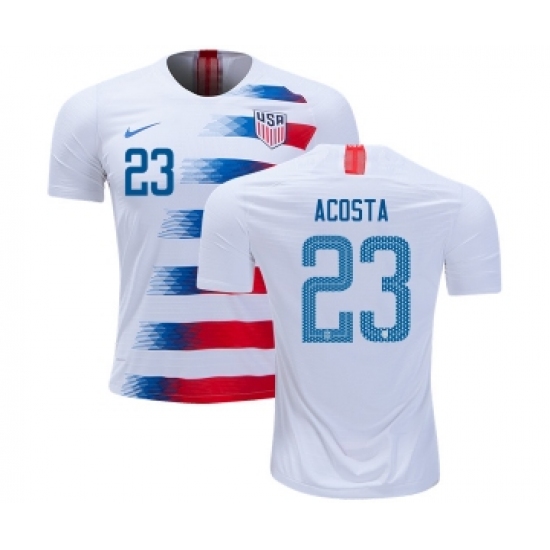USA #23 Acosta Home Kid Soccer Country Jersey