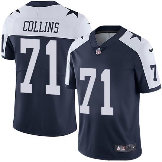 Youth Nike Dallas Cowboys #71 La'el Collins Navy Blue Throwback Alternate Vapor Untouchable Limited Player NFL Jersey - Ujersey