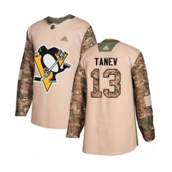 Youth Pittsburgh Penguins #13 Brandon Tanev Authentic Camo Veterans Day Practice Hockey Jersey - Ujersey