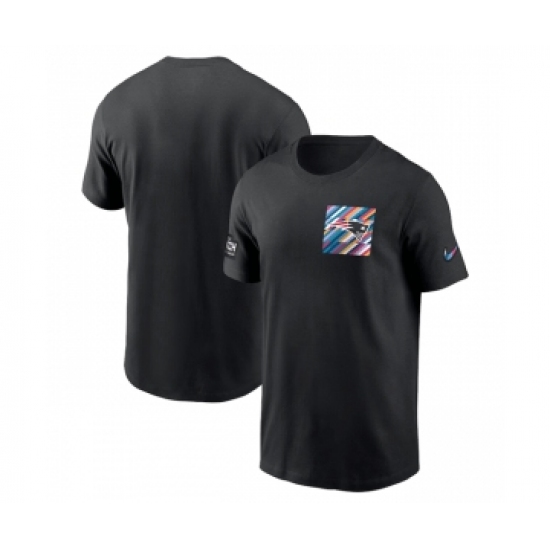 Men's New England Patriots Black 2023 Crucial Catch Sideline Tri-Blend T-Shirt - Ujersey