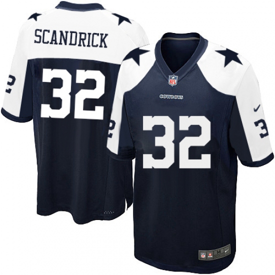 Men's Nike Dallas Cowboys #32 Orlando Scandrick Game Navy Blue Throwback Alternate NFL Jersey - Ujersey