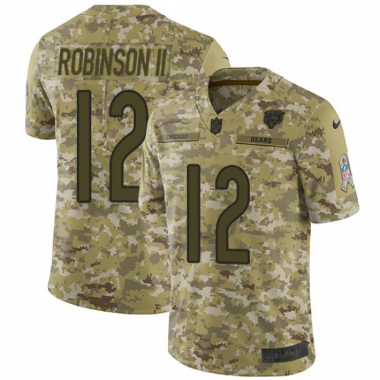 Men's Nike Chicago Bears #12 Allen Robinson Limited Camo 2018 Salute to Service NFL Jersey - Ujersey