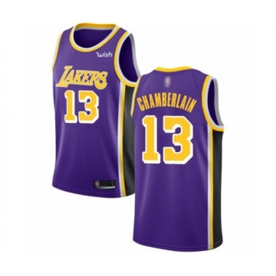 Men's Los Angeles Lakers #13 Wilt Chamberlain Authentic Purple Basketball Jerseys - Icon Edition - Ujersey