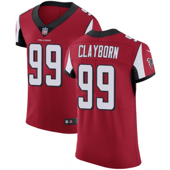 Men's Nike Atlanta Falcons #99 Adrian Clayborn Red Team Color Vapor Untouchable Elite Player NFL Jersey - Ujersey