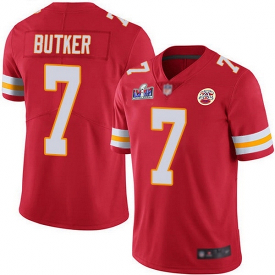 Men's Kansas City Chiefs #7 Harrison Butker Red 2023 F U S E Vapor Untouchable Limited Stitched 2024 Super Bowl LVIII Jersey