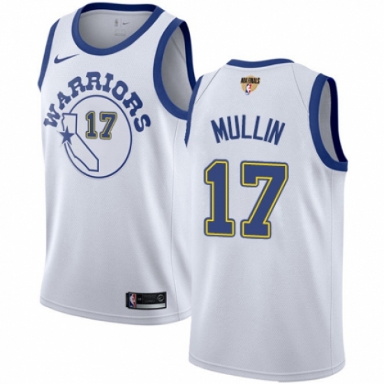 Women's Nike Golden State Warriors #17 Chris Mullin Authentic White Hardwood Classics 2018 NBA Finals Bound NBA Jersey - Ujersey