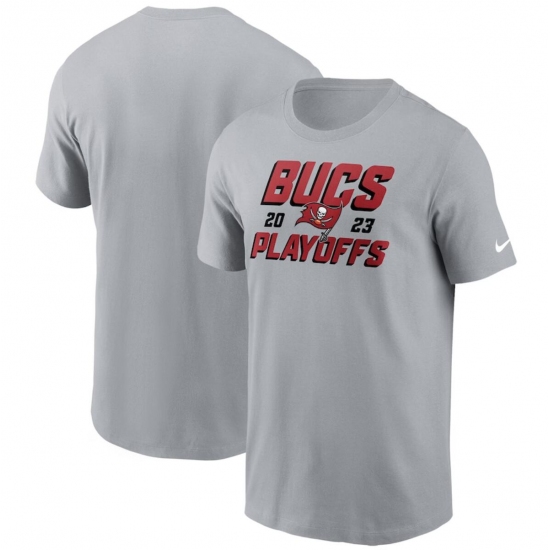 Men's Tampa Bay Buccaneers Gray 2023 Playoffs Iconic T-Shirt - Ujersey