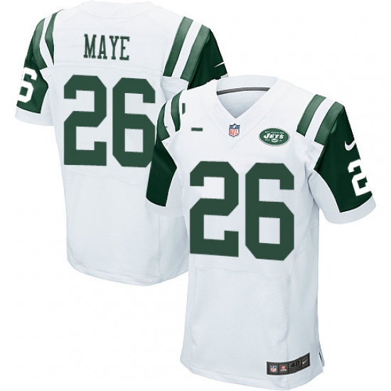 Men's Nike New York Jets #26 Marcus Maye Elite White NFL Jersey - Ujersey